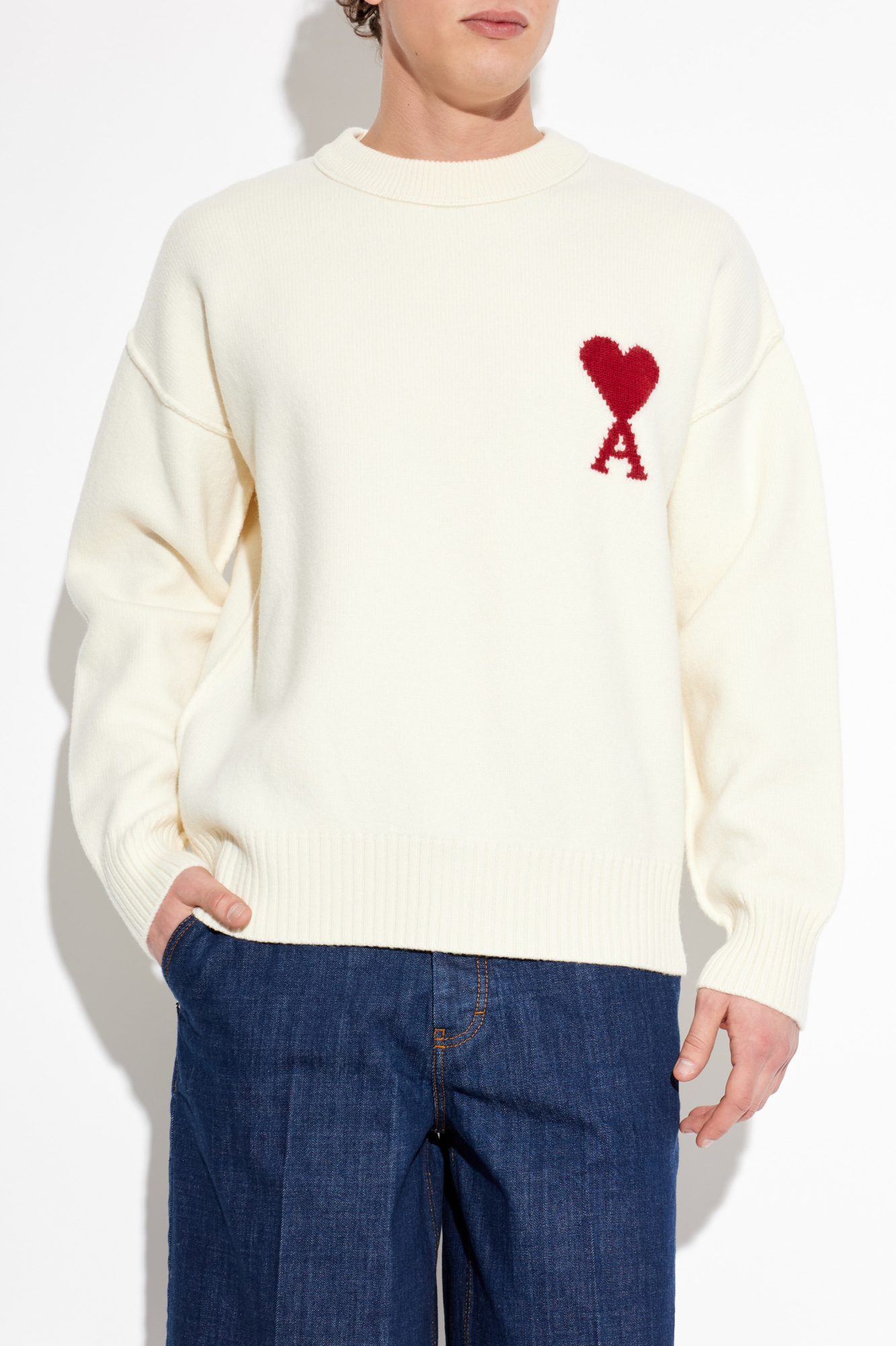 ami alexandre mattiussi クルーネックニット　コムドット AMI アミ クルーネックニット/ADC CREWNECK SWEATER | メンズ